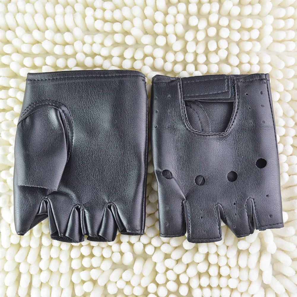 Перчатки для вождения спортивные перчатки без пальцев уличные панк искусственная кожа