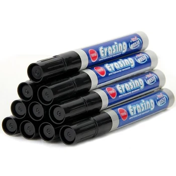 

10 PCS Toyo WB528 Black Erasable Whiteboard Pen Water Pen