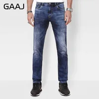2017 Men Jeans New Spring Summer Fashion Brand Male Trousers Straight Biker Jean High Elastic Denim Blue Pants Plus Size 28-42