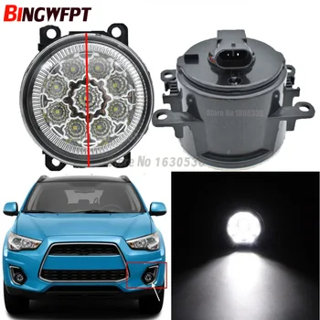 

2PCS High bright Car-styling For Mitsubishi ASX 2013-2014 9pieces white yellow LED Fog Lights 90mm 12V H11