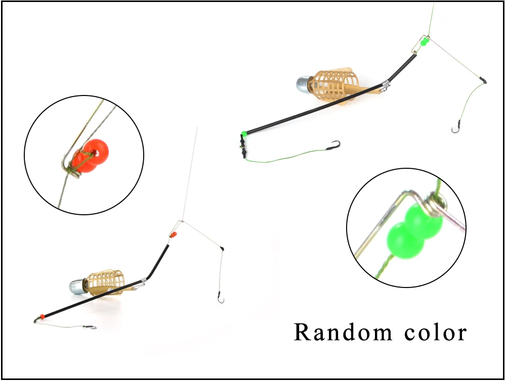 FISH KING 1 шт. два крючка 20 г-80 г карповая ловушка корзина фидер держатель приманка клетка рыболовные аксессуары с разъемом для кормушки карпа