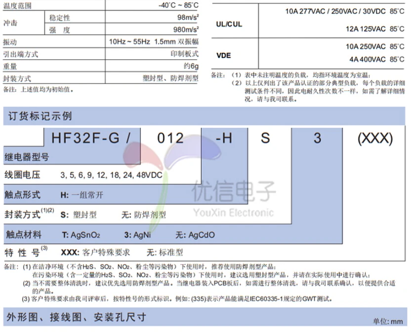 5 шт./лот, 5 В, 12 В, 24 В постоянного тока, Мощность реле HF32F-G JZC-32F-005-HS JZC-32F-012-HS JZC-32F-024-HS 10A 250VAC 4PIN