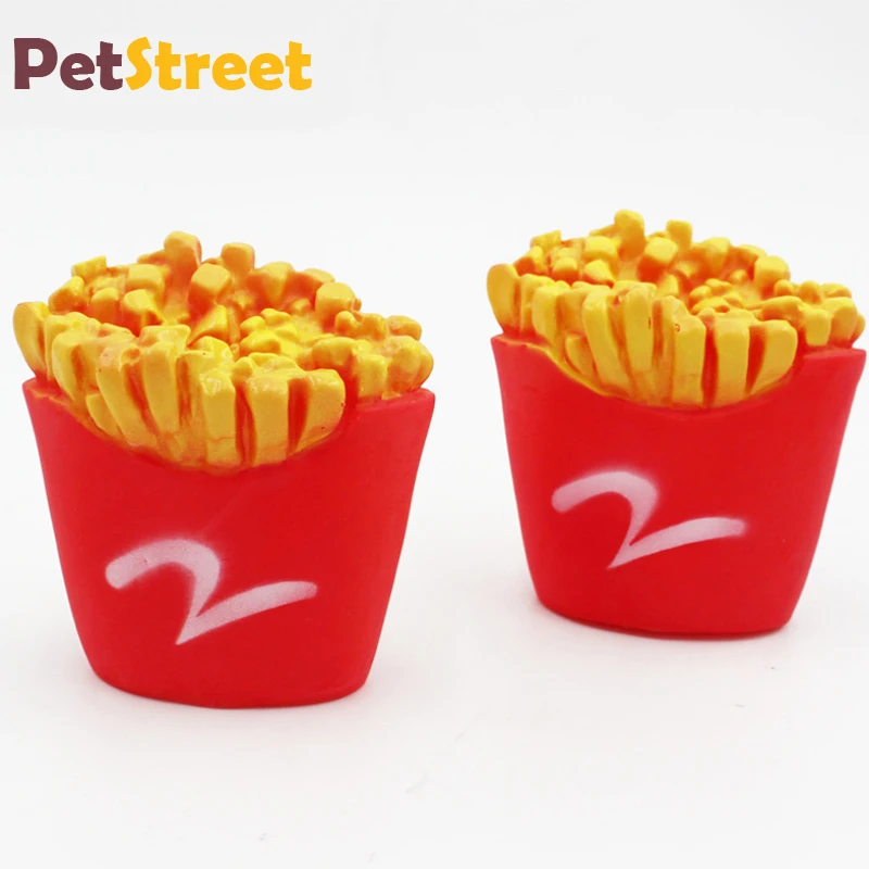 

Emulation of French fries with pet sound toys,molars Tooth Cleaning for cats and dogs training toys.PetStreet Dog Toys