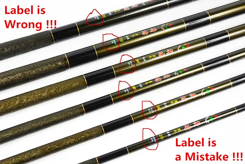High Quality Telescopic Hand Fishing Pole Strong Fiberglass Fishing Rod Stick 2.7M-7.2M (The Carbon 99% Label is Wrong.) (6)