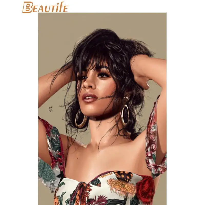 Пользовательская ткань Camila Cabello шелковая плакат украшение для дома настенное