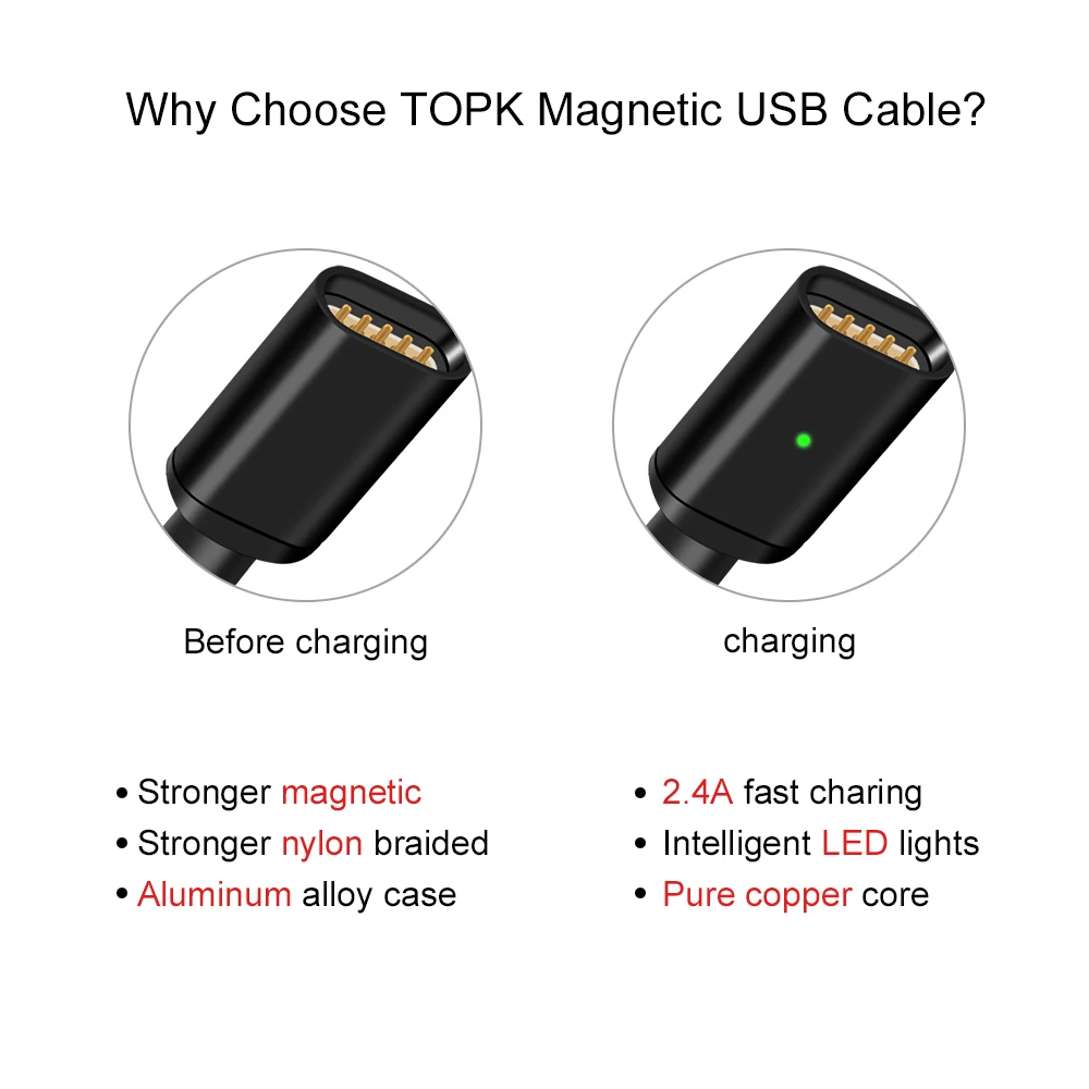 Olaf Magnetic Cable Micro usb Type C Super Fast Charging Phone Microusb Type-C Magnet Charger usb c For iphone 7 huawei xiaomi