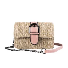 Соломенная пляжная сумка винтажная ручная работа тканая сумка рафия сумки из ротанга богемные летние каникулы повседневные сумки#25