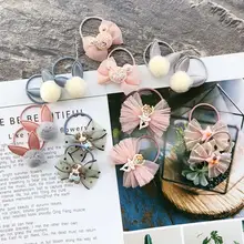 Новинка; детская эластичная резинка для волос с изображением животных, цветов, лент и бантиков; резинка для волос для девочек; шифоновые Галстуки для малышей; аксессуары для волос