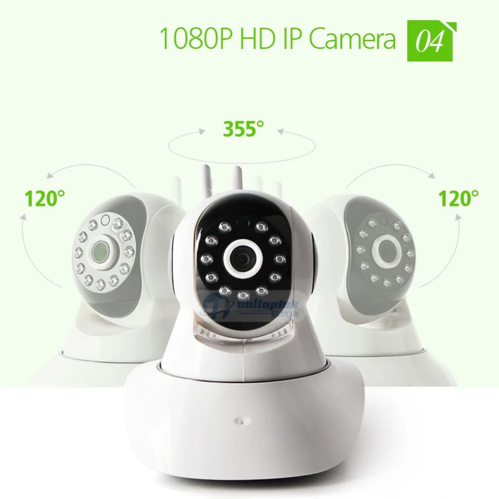 UNITOPTEK PTZ 2MP HD 1080 P Wifi ip камера IR Cut ночного видения двухстороннее аудио CCTV наблюдения