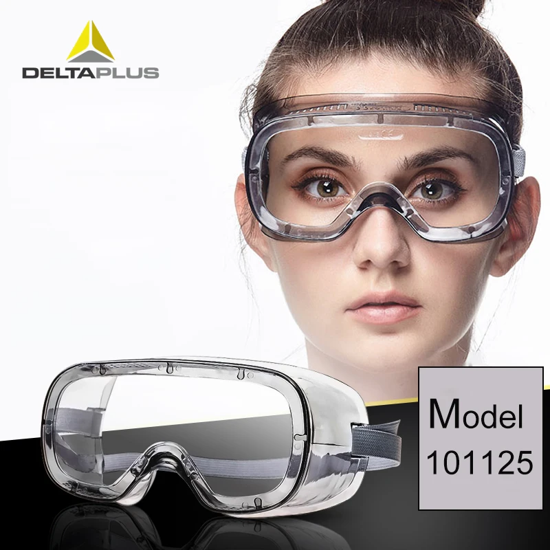 

Deltaplus 101125 Delta 101125 goggles Transparent Wind Dust Powder Labor PC Goggles Ventilation Anti-splash ZXH3202
