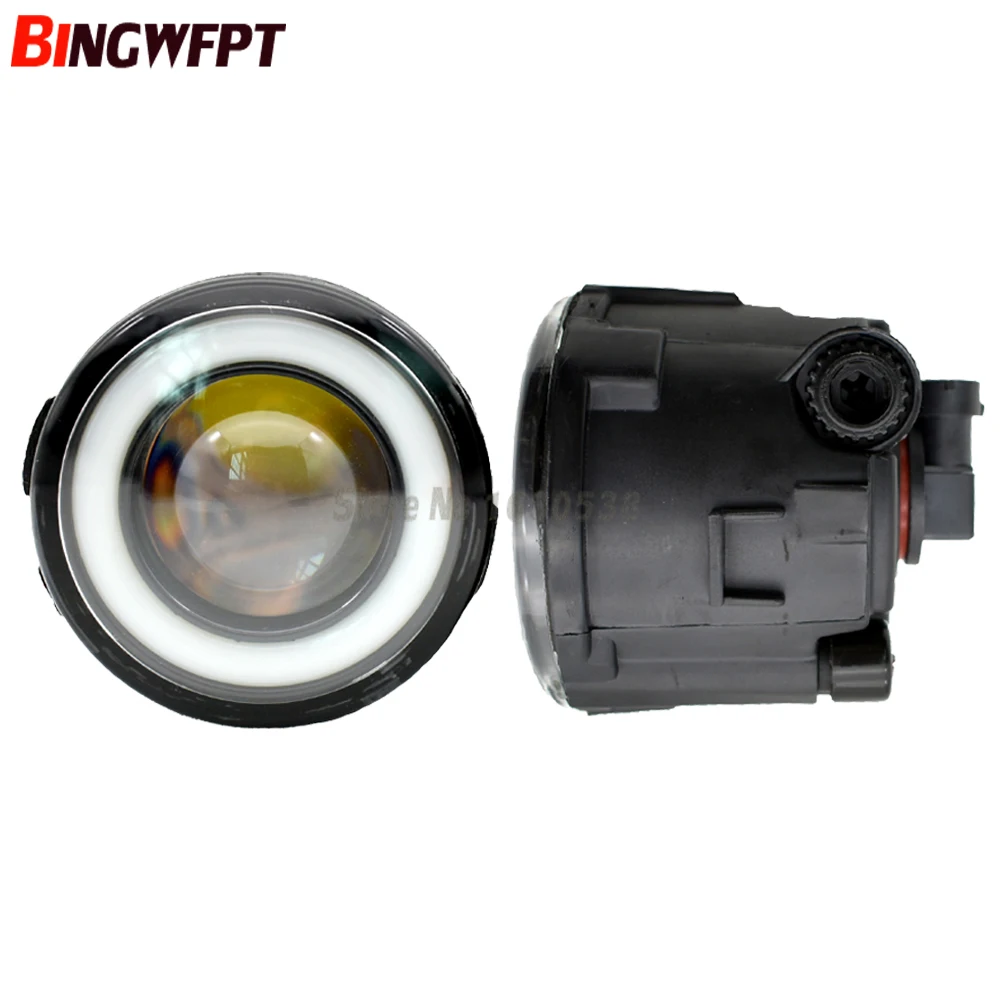 

2x Angel Fog Lamp Assembly LED Fog Light For Nissan Tiida Juke Patrol 3 Y62 2006-2015 For NISSAN TIIDA SC11X CUBE Quest 06-12
