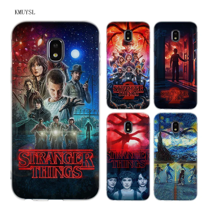 

KMUYSL Stranger Things poster TPU Transparent Soft Case Cover for Samsung Galaxy J5 J7 J3 2016 2017