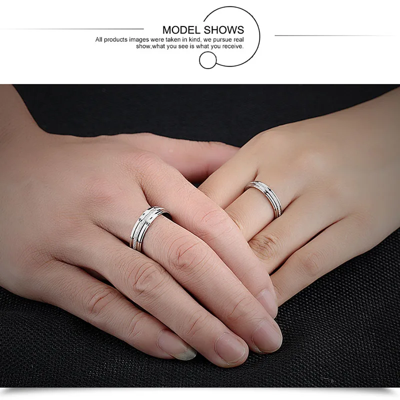 AZIZ BEKKAOUI Couple Rings Stainless Steel Wedding Rings Engrave Name Rings For Lover Engagement Promise Jewelry Dropshipping