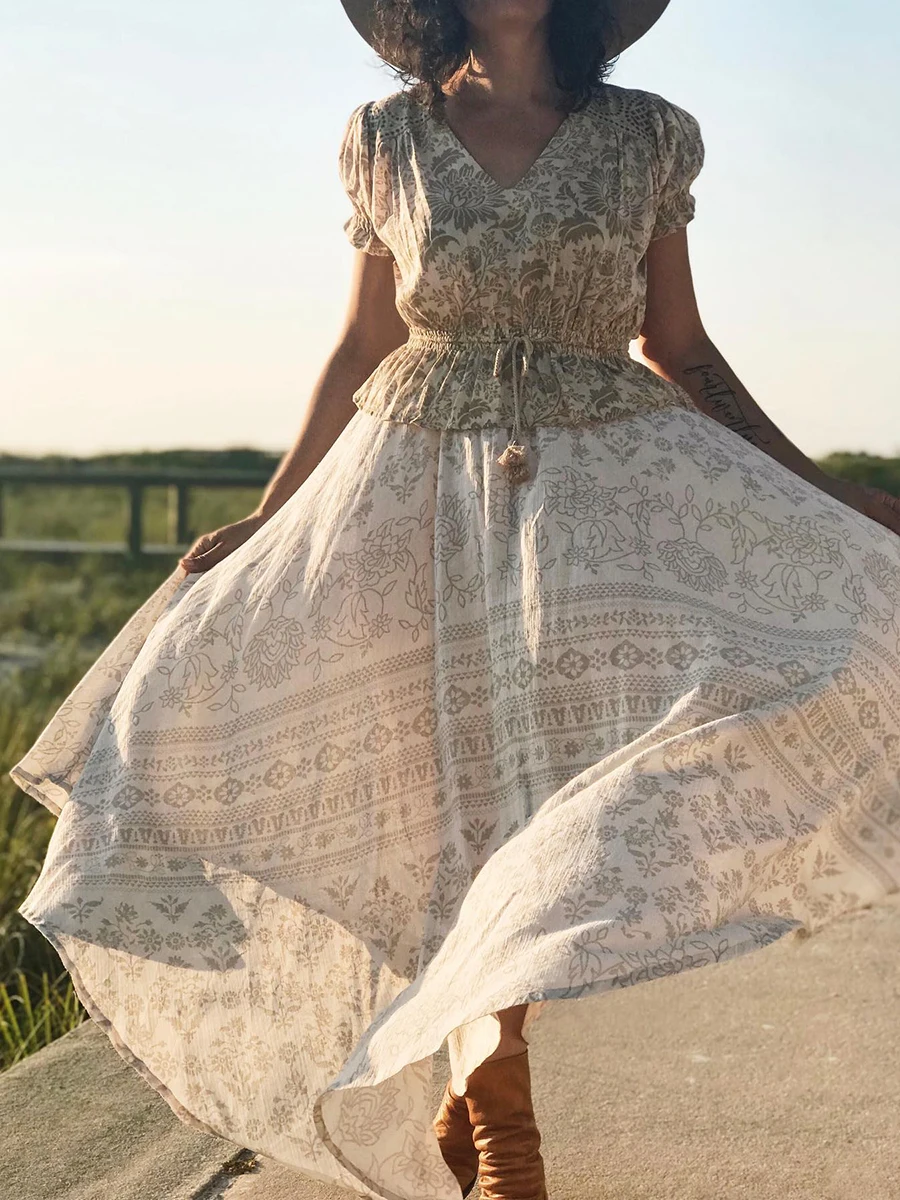 

Lioness Ruched Skirt Set 2019 Summer Floral Printed Chic High Waist Maxi Skirts 2 Piece Sets Boho Beach Vintage Set Suit Clothes