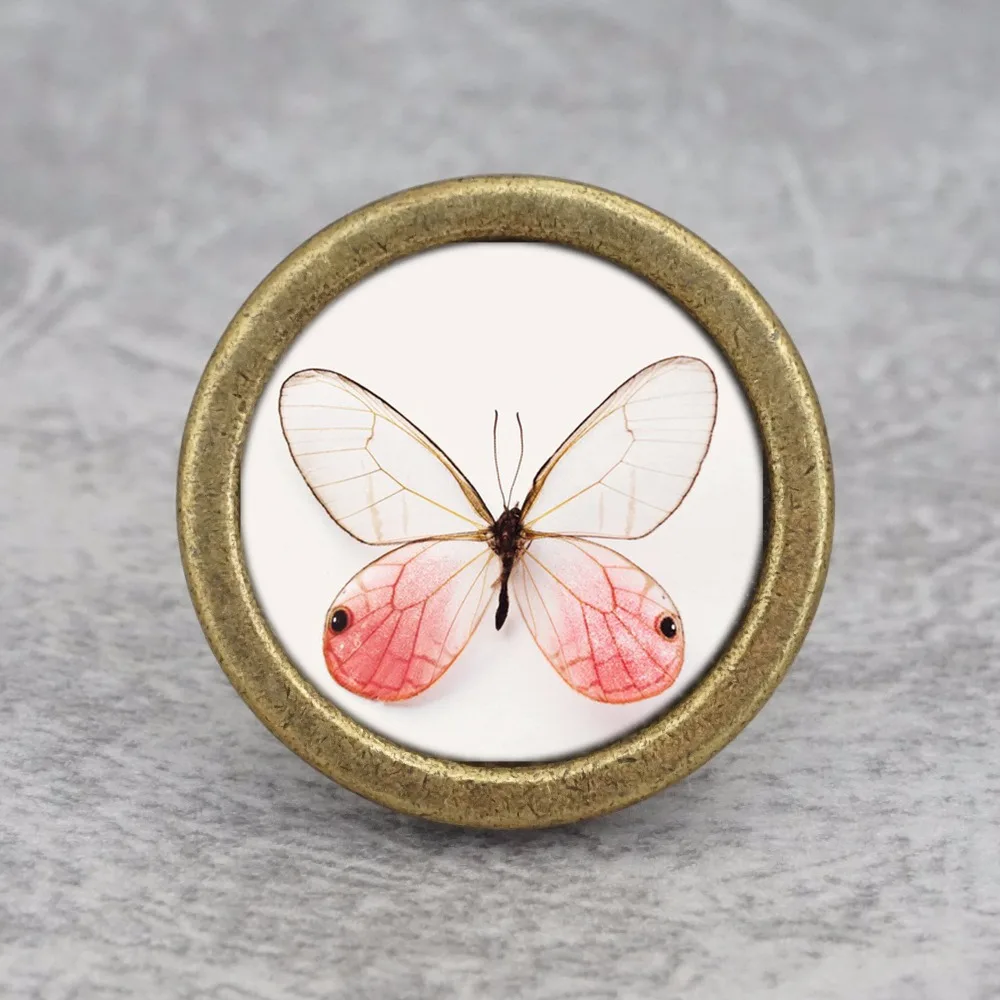 3 Styles Butterfly Knobs Vintage Drawer Handles Dresser Knobs