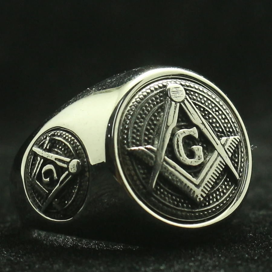316L нержавеющая сталь крутое серебро новейший 3 логотипа Freemasons персональный