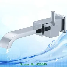 Современная квадратная настенная кухонная ванная с Одной ручкой раковина для туалета бассейн латунь хромированный кран аксессуары