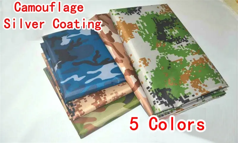 

2meter 150cm sunshade rain-proof Sunscreen Camouflage fabric 210D printing Silver coating Waterproo oxford fabric tent cloth