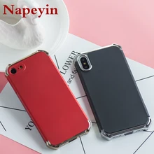 

Napeyin Plating Case for iphone 7 8 Plus X 10 Matte Hard PC Cover for iphone X Cases Anti knock Full Body Phone Bag for iphone 8