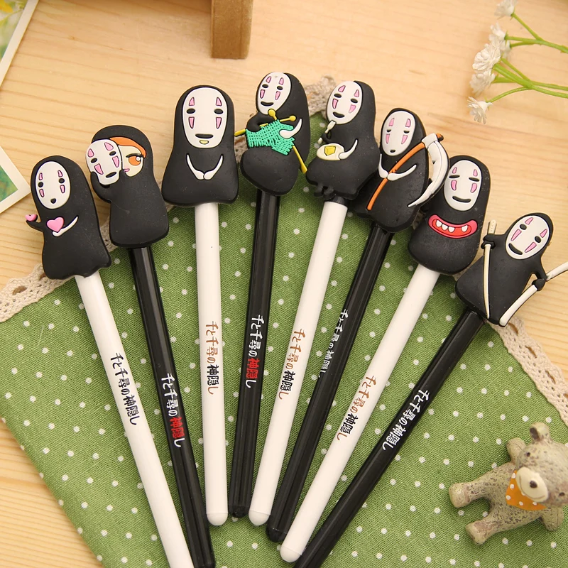 Милые корейские канцелярские принадлежности мультфильм Хаяо Миядзаки гелевая ручка с креативным дизайном мультфильм безликих мужские кавайные ручки материал escolar