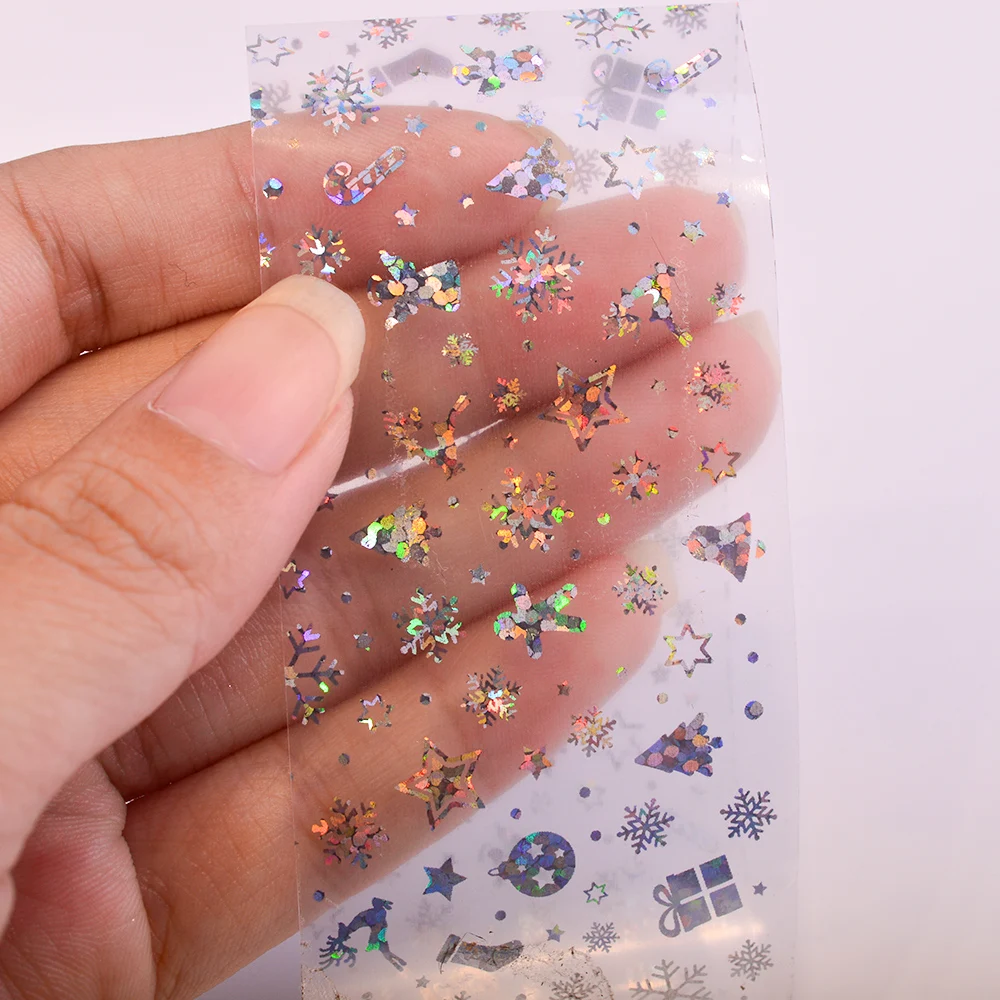 Christmas Snowflake Holographic Nail Foils Christmas Winter Nail Art
