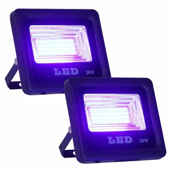 

20W UV LED Black Light with US Plug, Ultra Violet LED Flood Light LED Reflector IP65-Waterproof for Blacklight Party ST220