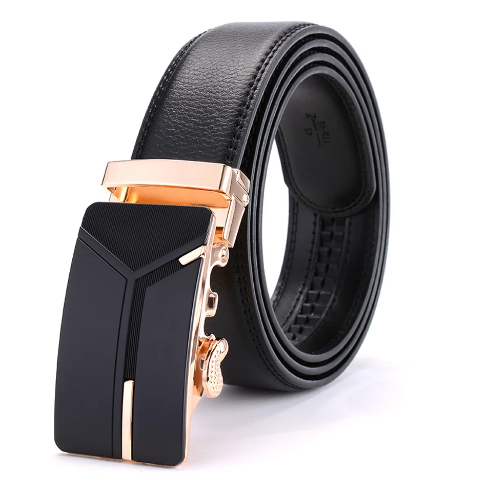 Ремень мужской из натуральной кожи с автоматической пряжкой|leather belts for men|designer