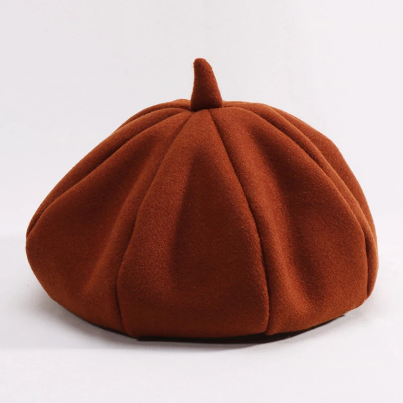 Solid Baby Girls Boinas Boina Feminina Hipster Joker Wool Felt Beret Multicolor Painter Hat For Children | Детская одежда и обувь