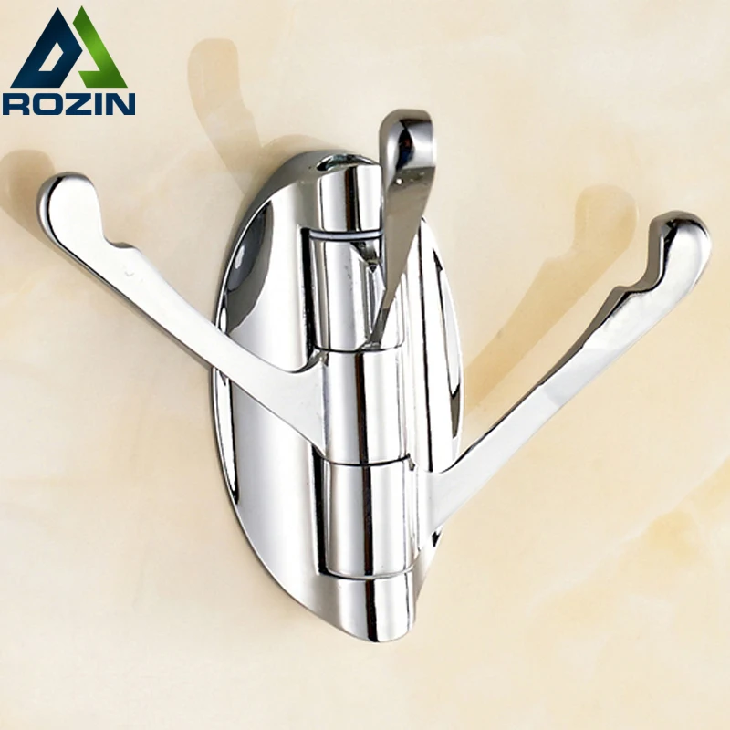 

Free Shipping Bathroom Towel & Coat Hooks Movable Rottate Brass Kithchen Hooks Wall Mount Chrome Accessory