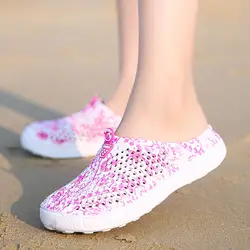 Новинка 2018 года, удобные мужские и женские пляжные сандалии с крокодиловой подошвой, большие размеры, мягкие Сабо, уличная садовая обувь