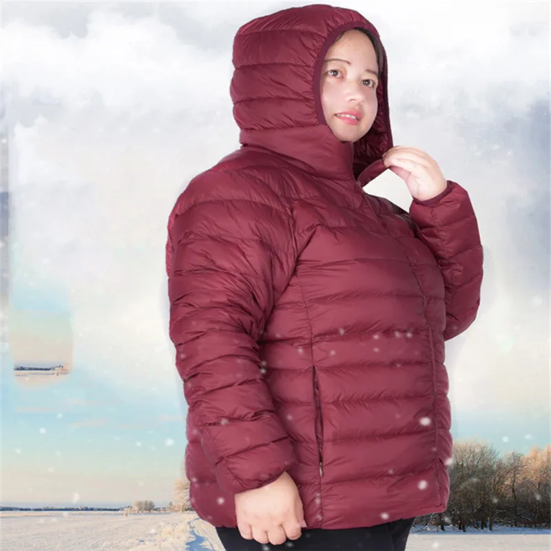 MUKATU женский ультра светильник пуховик на утином пуху плюс Size4XL 6XL Осень зима с