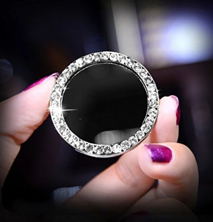 

Fashion Crystal Rhinestone Decor Car Engine Start Key Ring Start Stop Ignition Button Sticky Ring