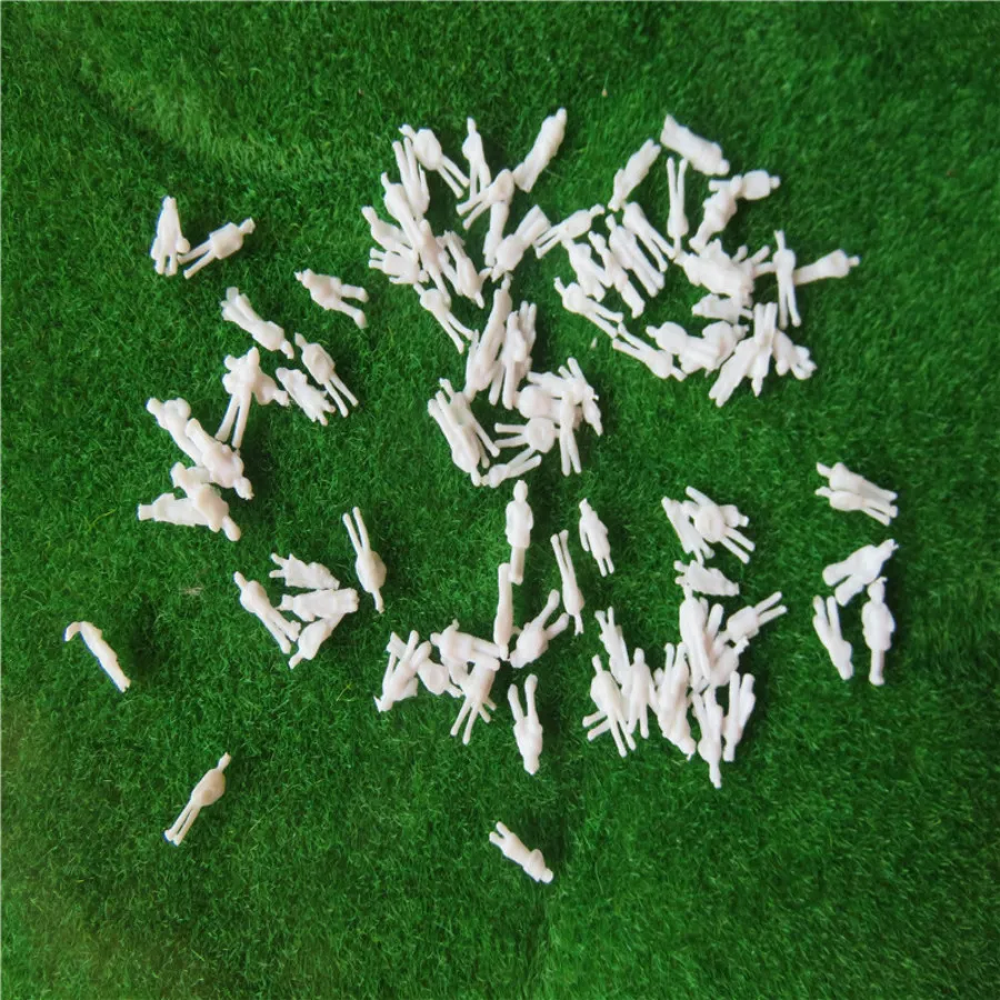 

300pcs 1:100 1:150 1:200 MIXED miniature white figures Architectural model human scale HO model ABS plastic peoples