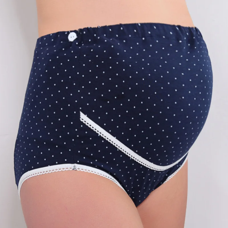 

3pcs/lot High Quality Adjustable Pregnancy Briefs High Waist Breathable Pregnant Underwear Maternity Panties Dots Print Briefs