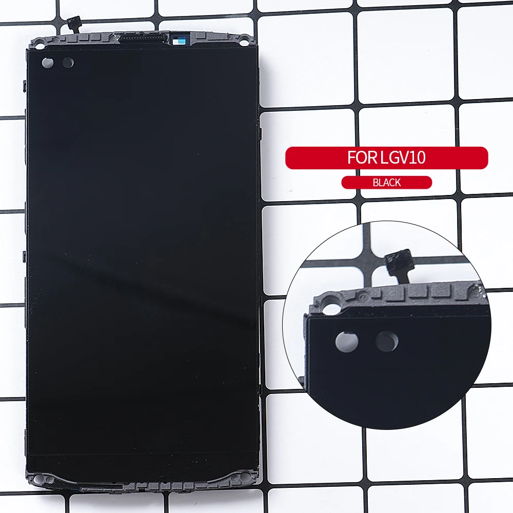 ЖК дисплей 5 7 дюйма для LG V10 с сенсорным экраном рамкой и дигитайзером в сборе LCD H960