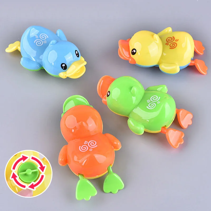 Детские игрушки для купания затычки Wind up Frogman Ванна игрушка для дайвера плавательный лягушка детская ванная черепаха утка Ванна игрушка