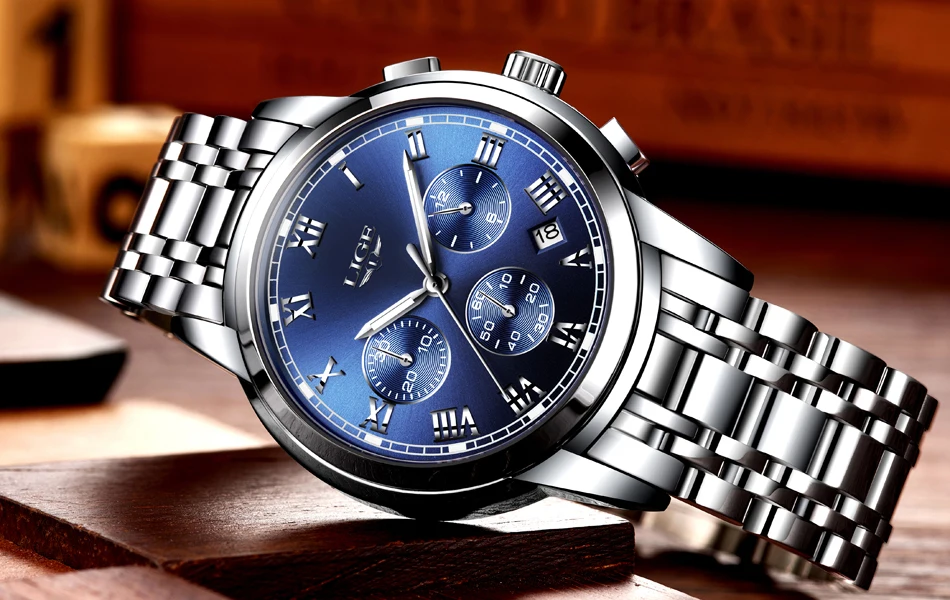 Lige Top Элитный бренд Для мужчин s часы мужские военные спортивные часы с подсветкой Для мужчин Бизнес кварцевые часы мужские часы Relogio Masculino