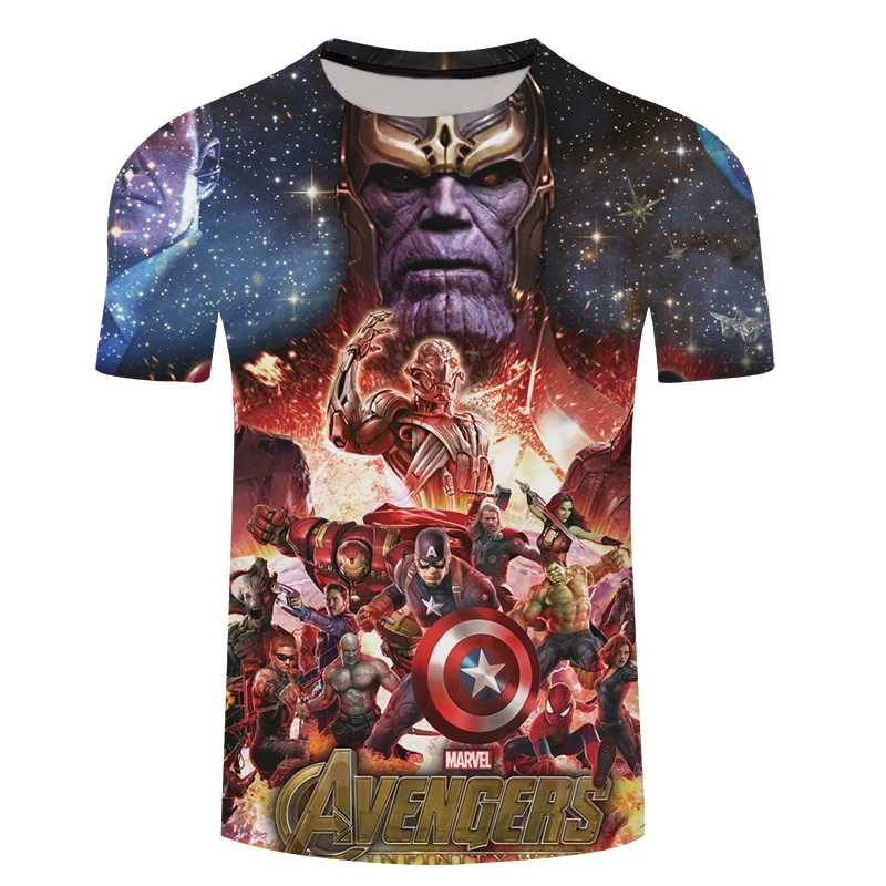 

Marvel Avengers 3 Thanos 3d Compression Short Sleeve T-Shirt Men New Fashion Summer Men T Shirt Funny Fitness Shirt Tops & Tees