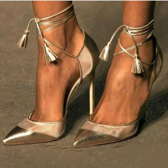 champagne pointed heels