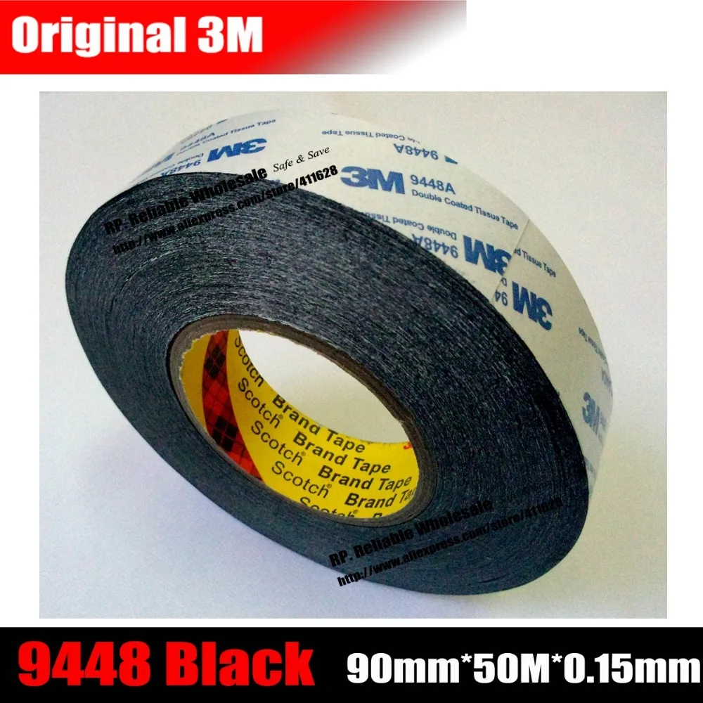 50M White Film Double Sided Sticky Adhesive Tape 0.14mm Thick 2-50mm Width 