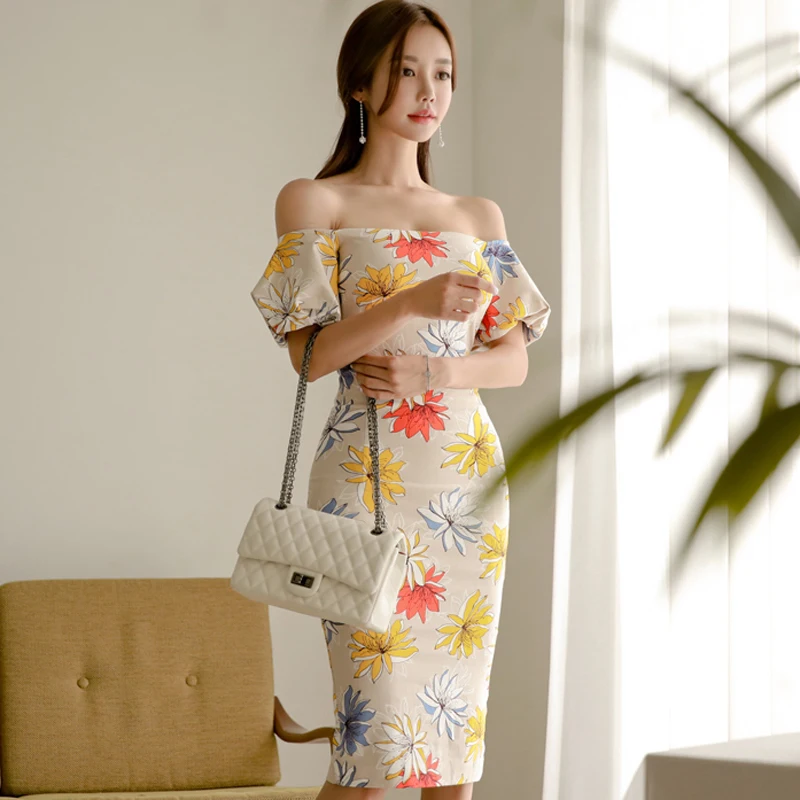 Boho платья женские сексуальные с вырезом лодочкой Короткие Цветочные бутон Vestido