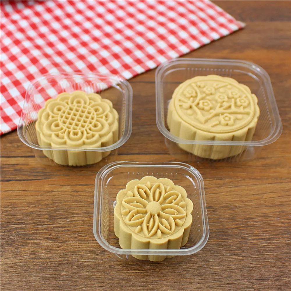 50 г 75 г 100 г золотые кружева Mooncake Упаковочные пакеты половина ясно Пластик мешок с лотков 100 пакета(ов)+ 100 лотки