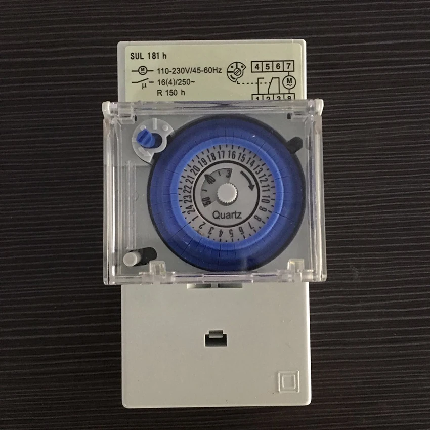 

Free Shipping SUL181h Mechanical Timer Switch 24 Hours Mechanical Din Rail Timer