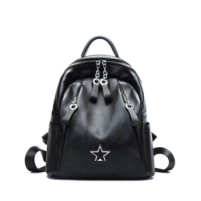

Kajie Brand 2018 New Arrival Genuine Leather Woman Fashion Small Feminine Vintage Backpack Women Sac A Dos Back Bag Sack