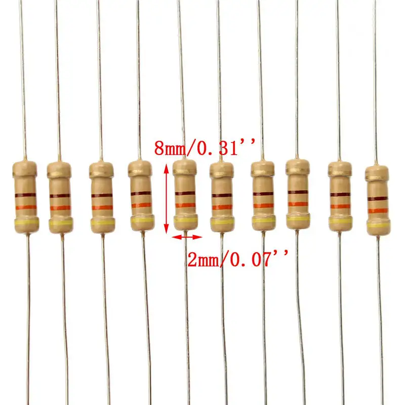 Электрический 1500 шт. 1/4W с углеродной пленкой резисторы Ассорти комплект 75 значений(1 Ом~ 10 м ом) 5% 8X2 мм, углеродная пленка резистор комплект