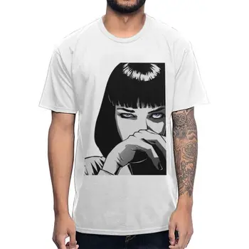 

Fashion Pulp Fiction Mia Wallace T shirt Leisure Stylish Streetwear Tee Shirt Crewneck S-6XL Plus Size Movie T-shirt