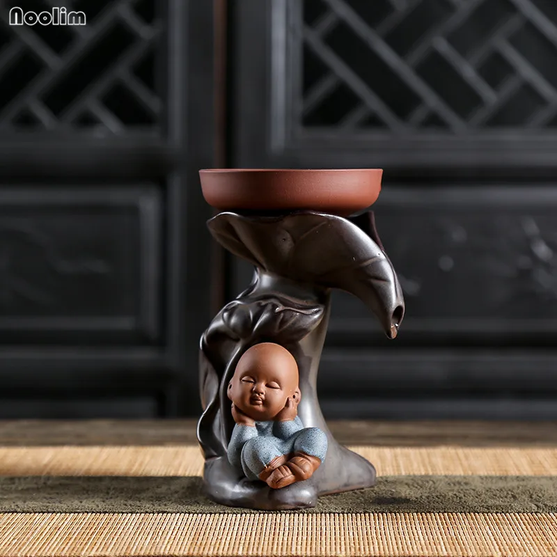 Фильтр для утечки чая из фиолетовой глины NOOLIM Zen Little Monk|Чайные ситечки| |