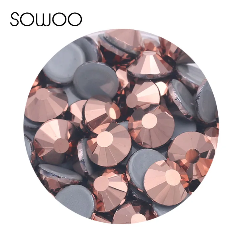 

2MM-5MM Sizes Rose gold similar SWA Rhinestone 1440pcs/lot Hotfix Rhinestones use for Wedding party and Fitness wear NEW COLOR