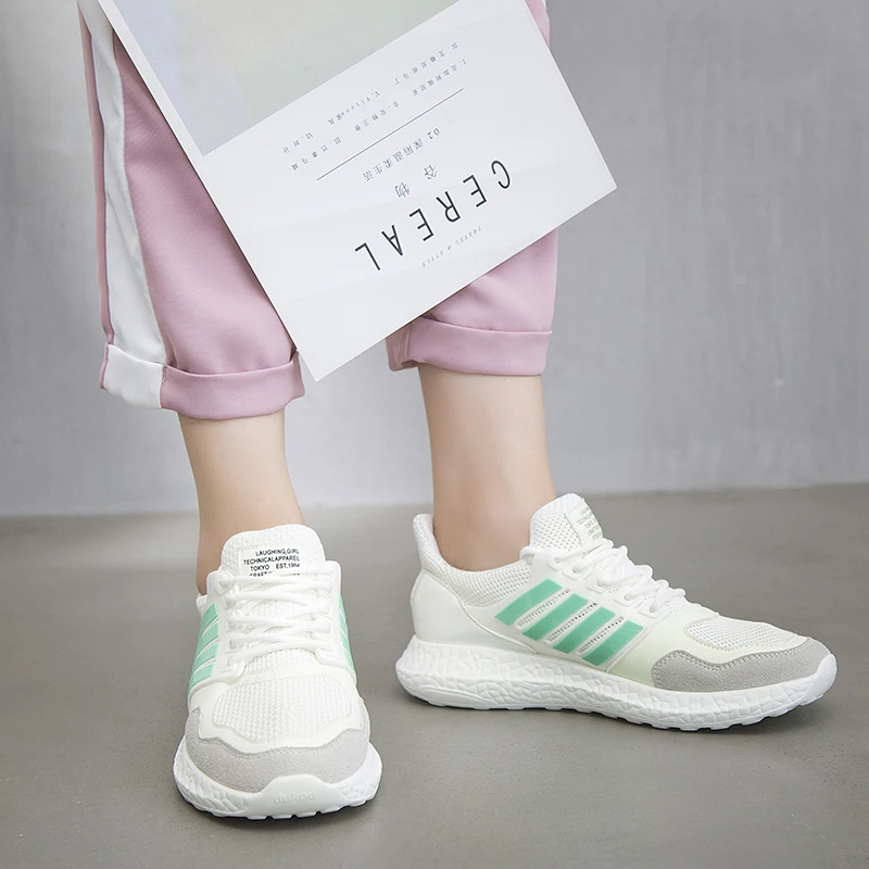 

GOODRSSON Women Casual Shoes Air Mesh Solid Jogging Sneaker Breathable Lightweight Lace Up Soft Comfortable Women Casual Shoe