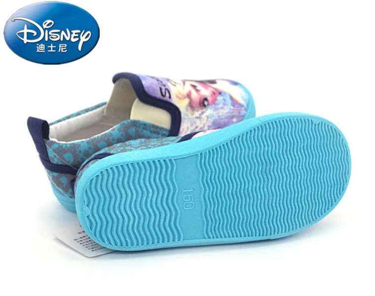 Disney children's frozen princess shoes girls new princess soft cartoon canvas shoes casual shoes non-slip